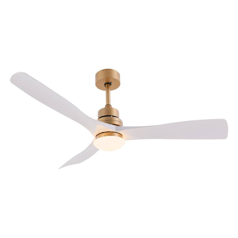 47In Modern 3-Blade 6-Speed Propeller Ceiling Fan Light with Remote - White