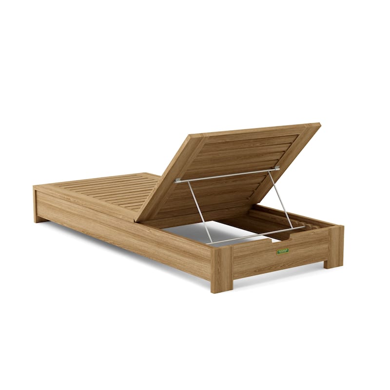 Madera Teak Outdoor Chaise Lounge - Adjustable