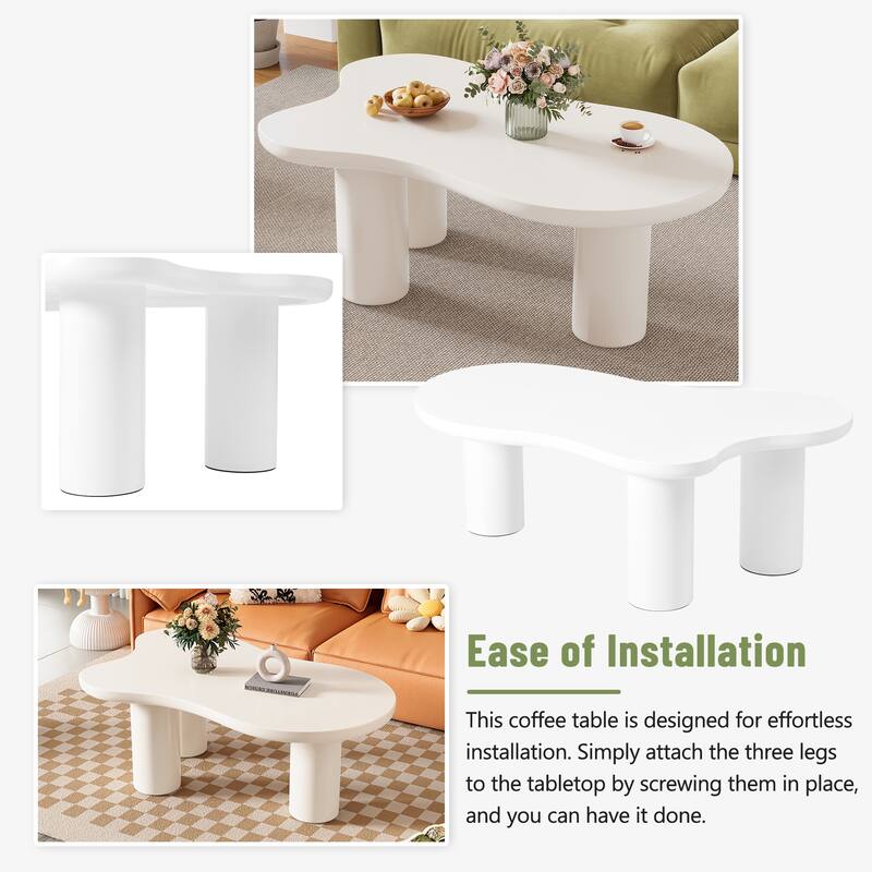 Cloud Coffee Table with 3 Sturdy Leg
