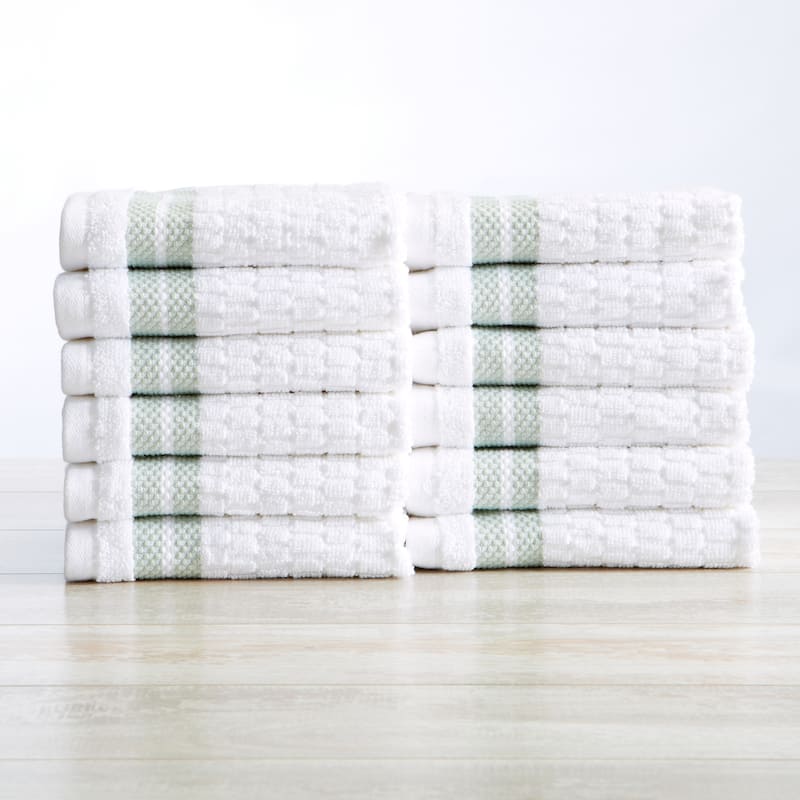 Luxurious Cotton Textured & Detailed Stripes Towel Set
