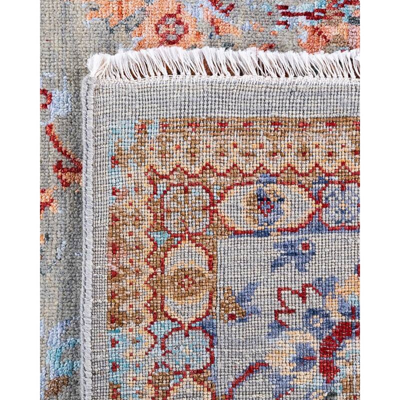 Ikat One-of-a-Kind Hand-Knotted Area Rug, Gray - 8' 1" x 10' 3"