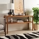 preview thumbnail 1 of 20, SAFAVIEH Home Collection Omara 2 Tier Console Table - 53" W x 17" D x 30" H Walnut