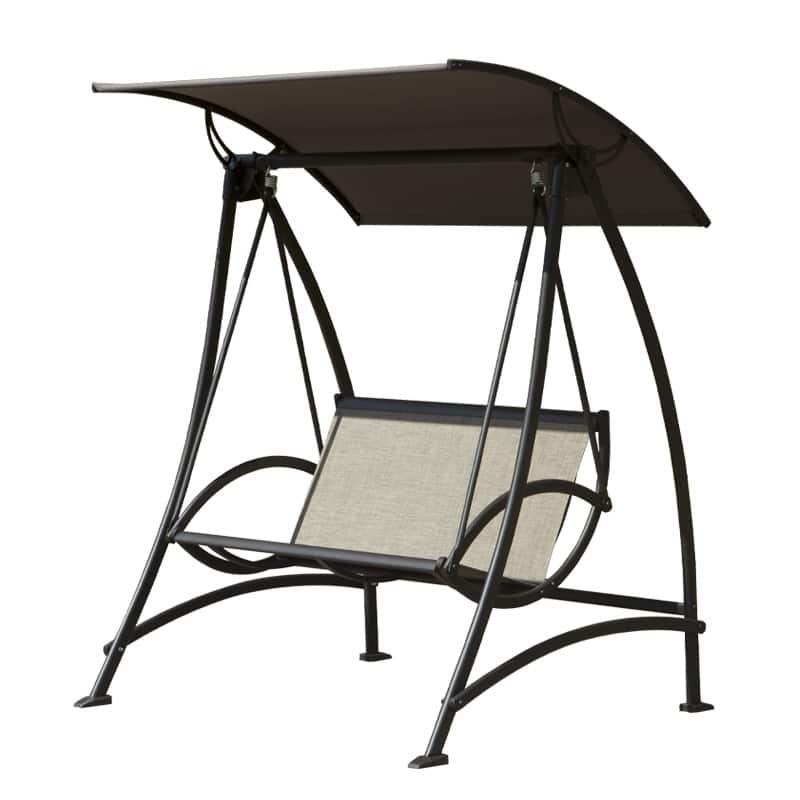 Steel 2-Seat Patio Swing with Canopy