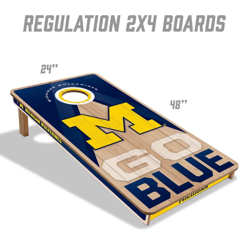 Michigan Wolverines NCAA 2x4 Professional Cornhole Board Set