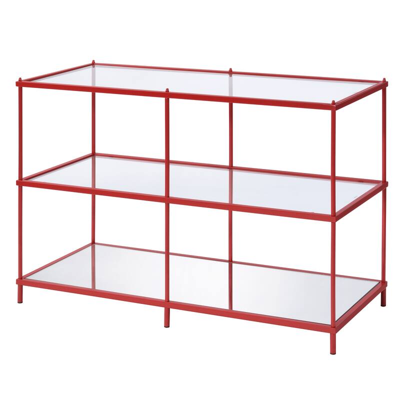 Scoles Contemporary 42-inch Glass 2-Shelf Sofa Table by Furniture of America