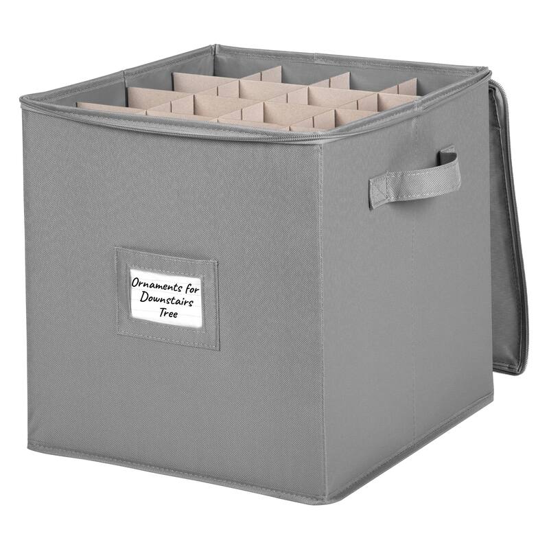 Christmas Ornament Storage Container – Heavy Duty 600D Canvas