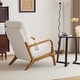preview thumbnail 69 of 105, High Back Solid Wood Armrest Backrest Leisure Chair Accent Chair