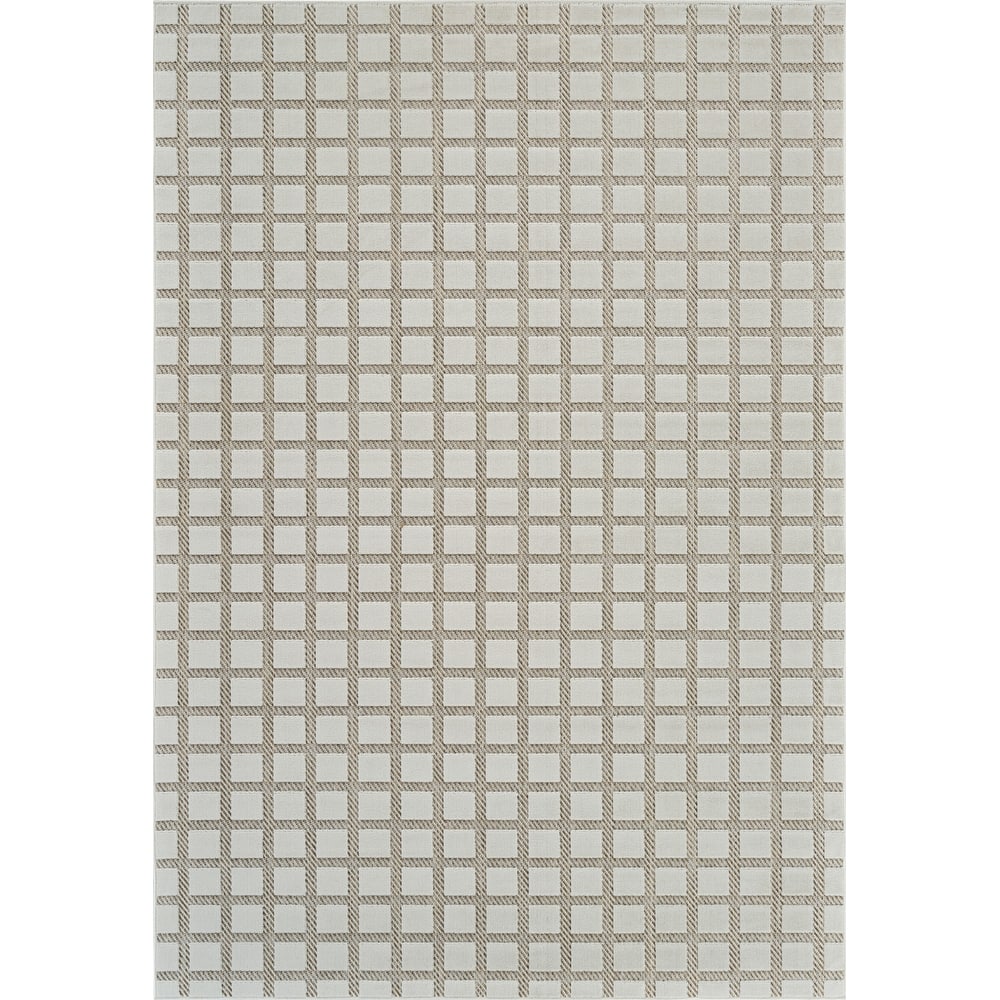 Elto Modern Geometric Weather Resistant Trendy Modern Outdoor Rug