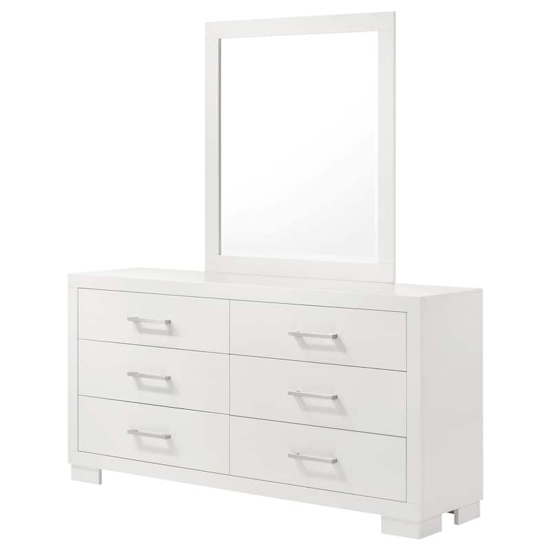Jessica Contemporary Wood 6-drawer Dresser Cream White