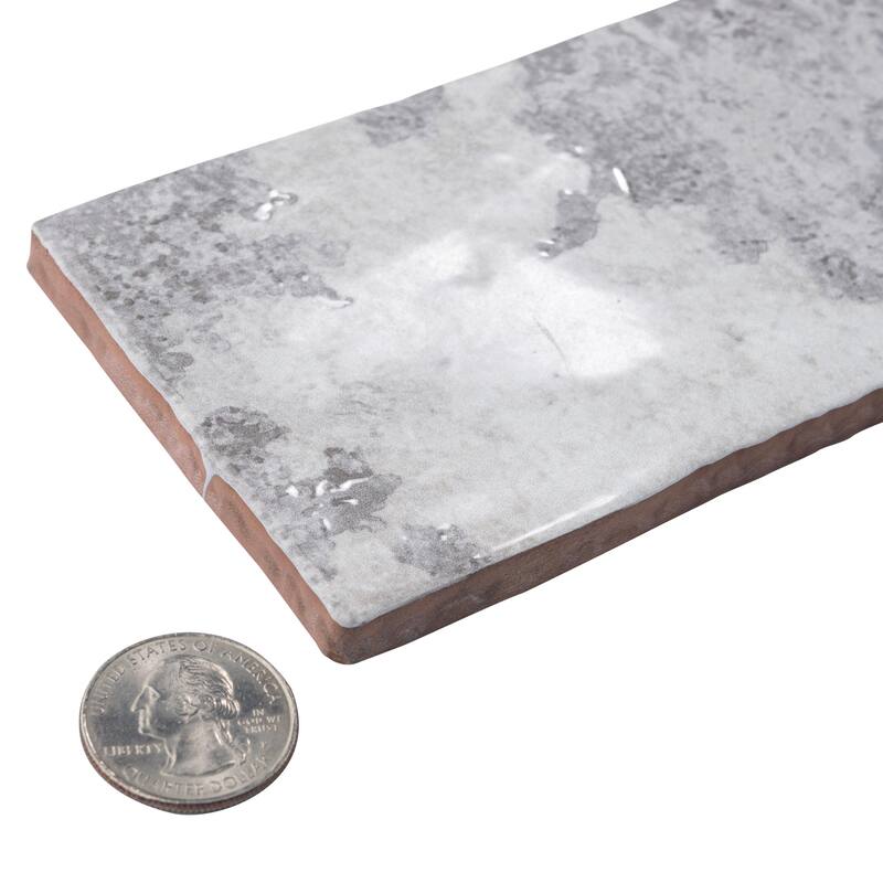 Merola Tile Biarritz Grey 3" x 12" Ceramic Wall Tile