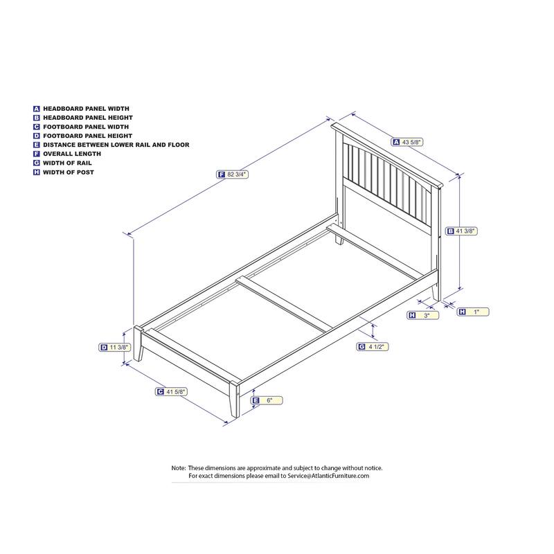Traditional Bed Frame Island Style Open Footboard Turbo Charger HomeStock