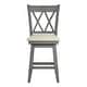 preview thumbnail 41 of 65, Eleanor Double X Back Wood Swivel Bar Stool by iNSPIRE Q Classic