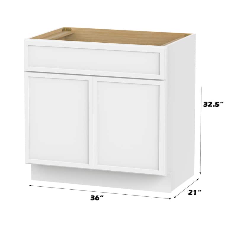 Vanity Art 36" Freestanding Single Base Storage Cabinet with Soft Close Doors