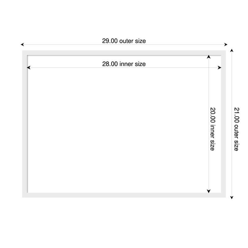 Incline Framed Dry Erase Magnetic Board - 29 x 21 in - Incline White