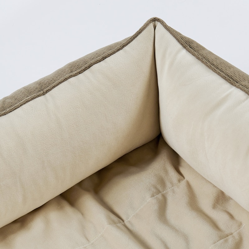 Textured Plush Rectangle Pet Bed