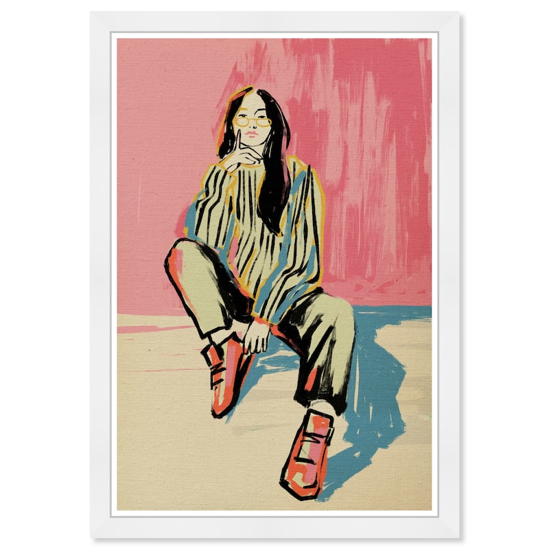Wynwood Studio Prints Fashion and Glam Hip and Cool Lady Pink and Modern & Contemporary Wall Art Canvas Print