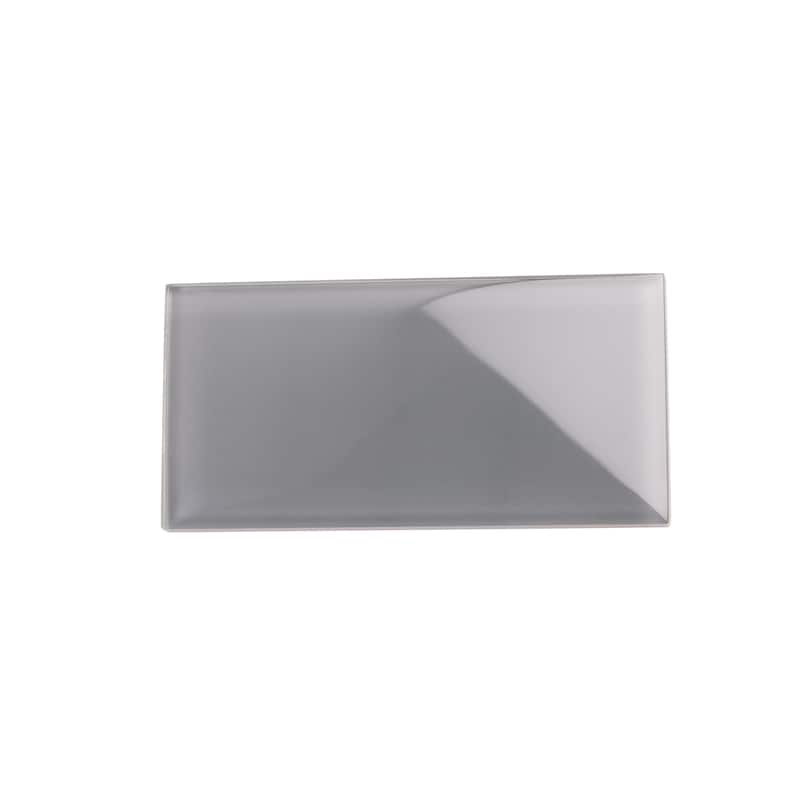 Apollo tile 3" x 6" Colorway Glossy Coin Gray Glass Tile (5 sq ft/case) - 40 Pack