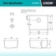preview thumbnail 4 of 6, Lexicon Undermount Quartz 23 Inch Single Bowl Kitchen Sink Kit