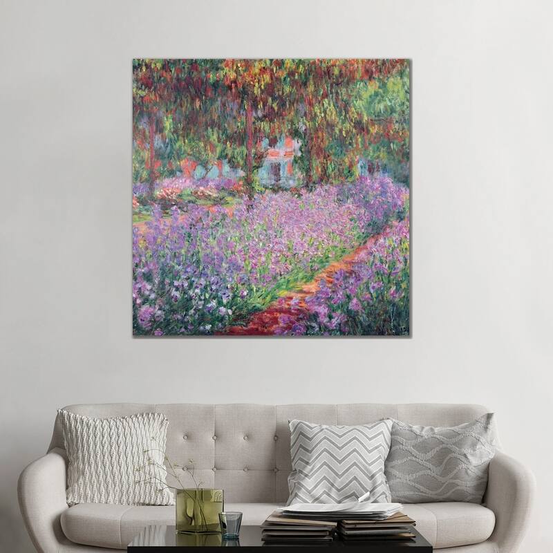 iCanvas "The Artist's Garden at Giverny, 1900 " by Claude Monet Canvas Print