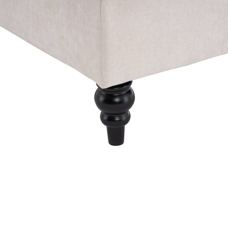 Anmytek Oversized Chenille Chaise Lounge Sofa Bed - Wide Seat Lazy Sleeper Reading Armchair