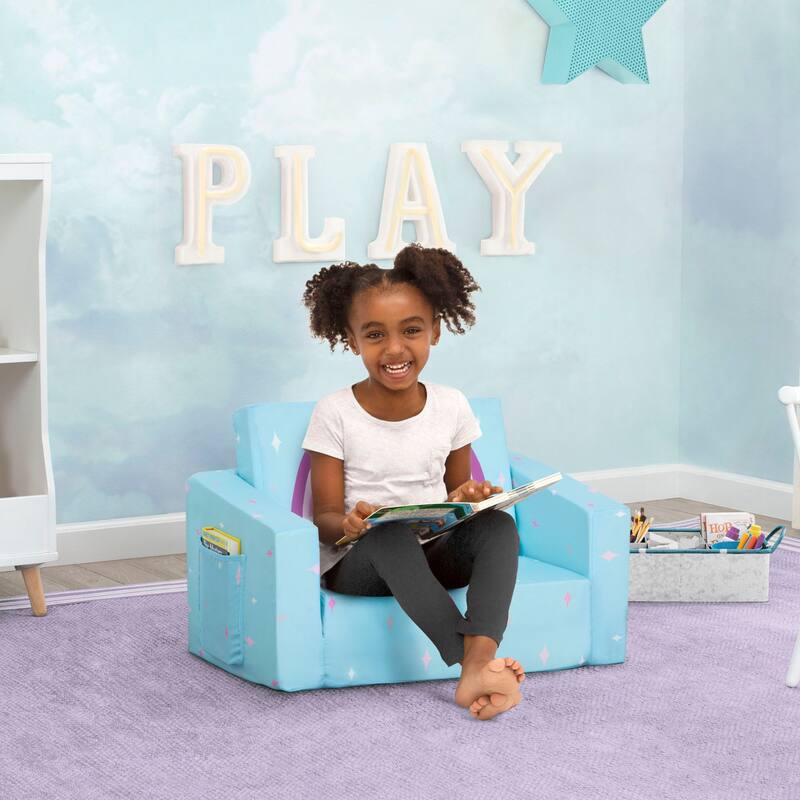 Delta Children Cozee Flip-Out Chair - 2-in-1 Convertible Chair to Lounger for Kids