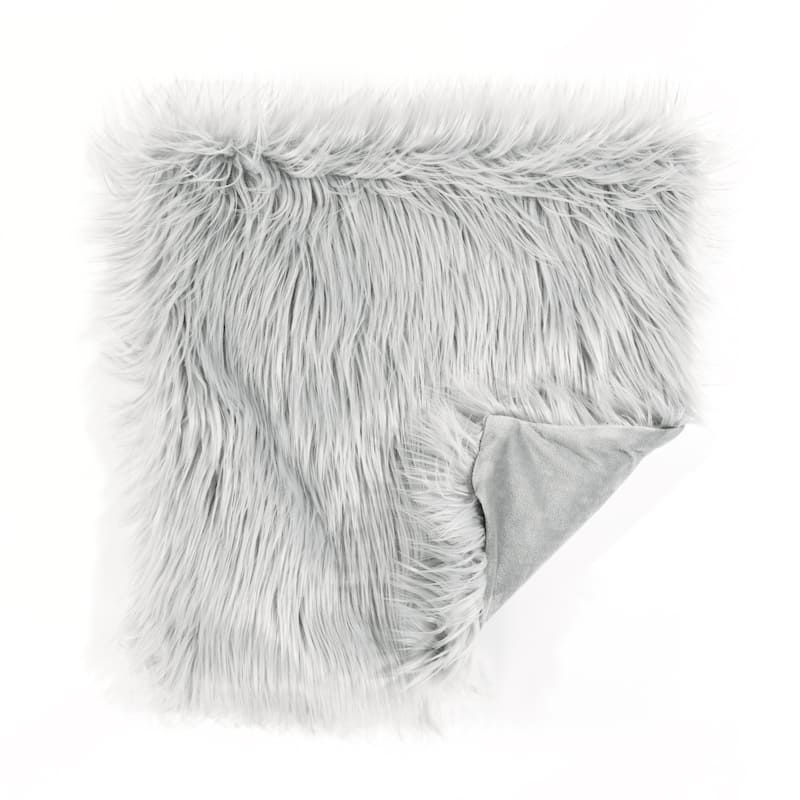 Lush Decor Mongolian Luca Faux Fur Decorative Pillow Cover