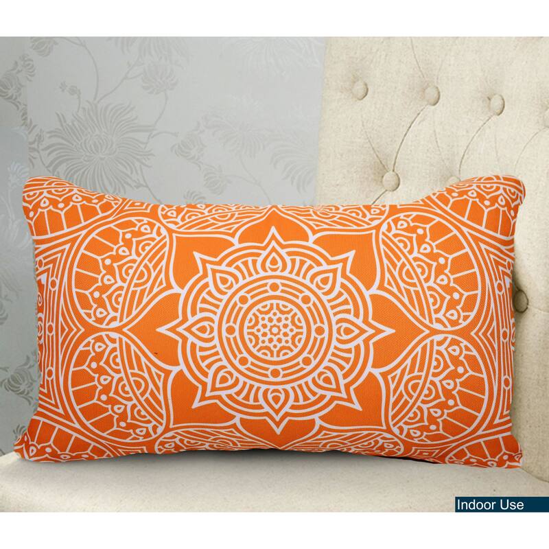 Decorative Indoor Outdoor Waterproof Throw Pillows 12''x20'' Inches with Inserts for Your Patio Furniture, Chairs, Indoor Décor
