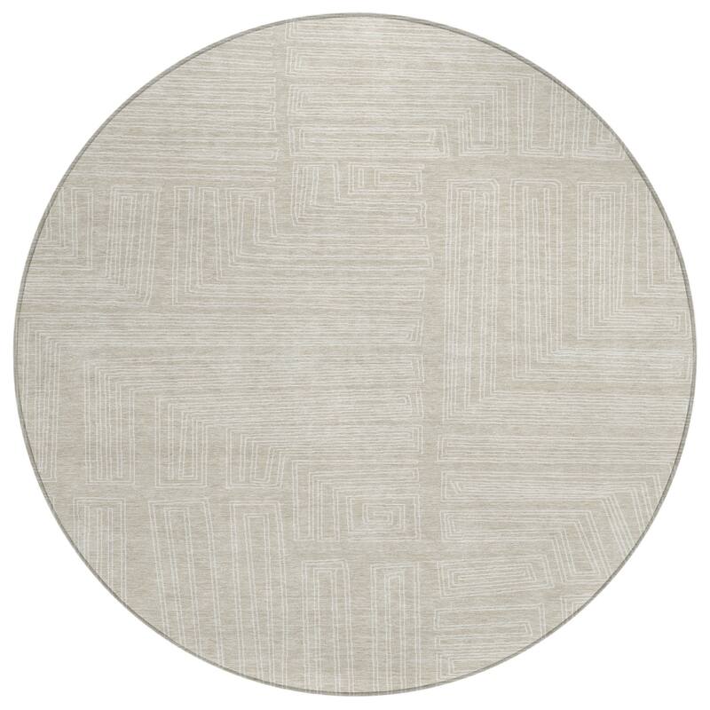 HomeRoots Geometric Transitional Rectangle Outdoor Rug