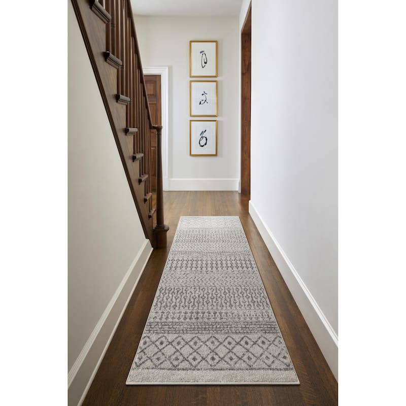 Livabliss Elaziz Moroccan Geometric Area Rug - Dark Grey - 10' x 13' 11"