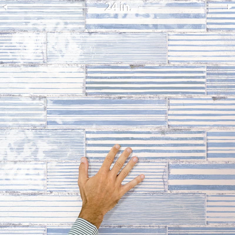 Merola Tile Luca Stria Gio with Antimicrobial Glaze 3-1/8" x 12-3/8" Ceramic Wall Tile