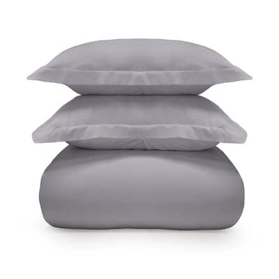 Jennifer Adams 400TC Long-Staple Cotton Sateen 3pc. Duvet Cover and Sham Set