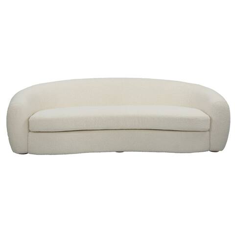 Uttermost Capra Art Deco White Sofa - 90"W x 29"H x 38"D