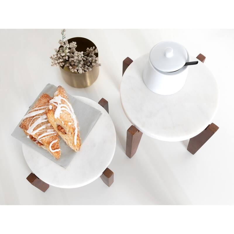 Kate and Laurel Icelyn Round Plant Stand Set