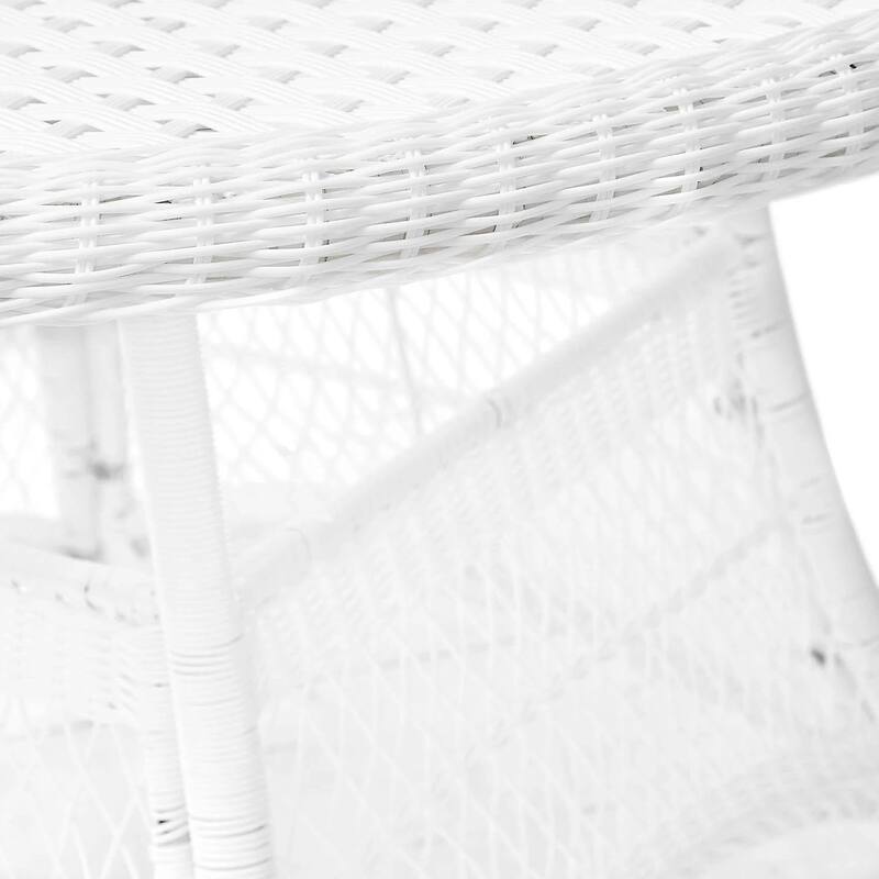 Outdoor Dining Set 5 Piece Patio Furniture Resin Table & Chairs Modern White