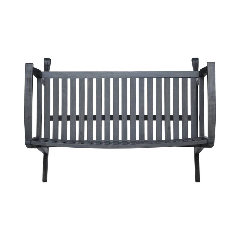 Double Outdoor Acacia Wood Rocking Chair with Armrests