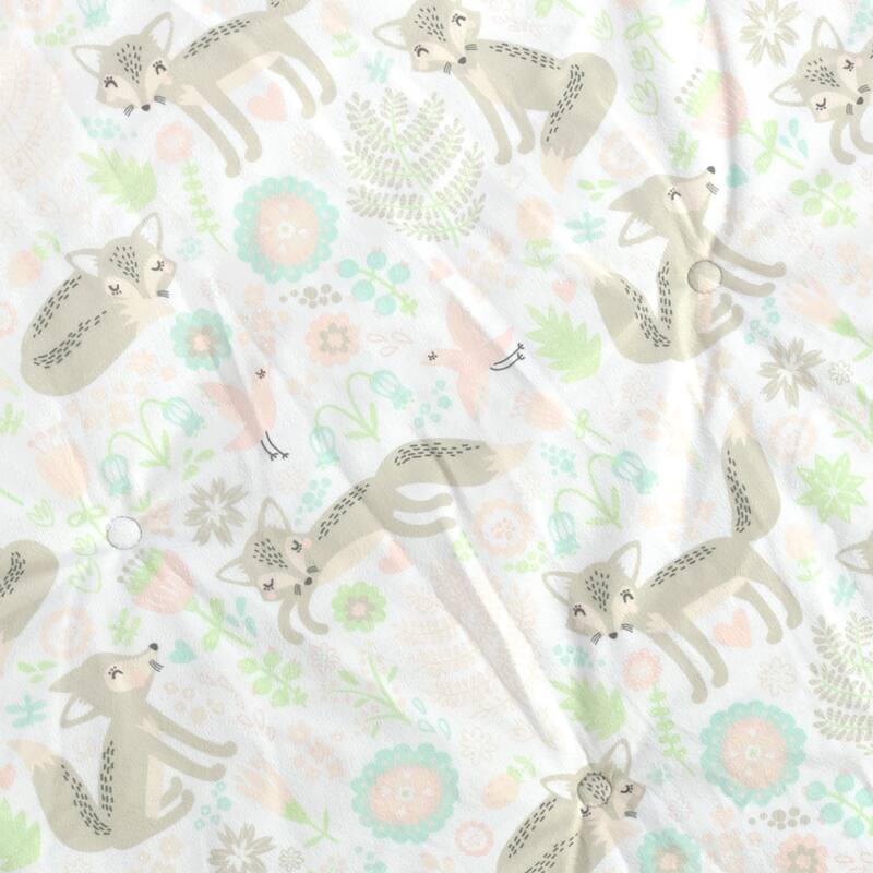 Lush Decor PiXie FoX Baby Round Ruffle Play Mat