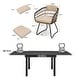 preview thumbnail 33 of 32, 7/9/11PC Outdoor Aluminum Expandable Patio Dining Sets Table with Wicker Chair