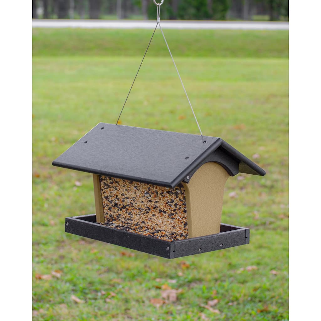 OUTDOOR LEISURE PRODUCTS Model GM15BKWW Hopper Bird Feeder Made with High Density Poly Resin