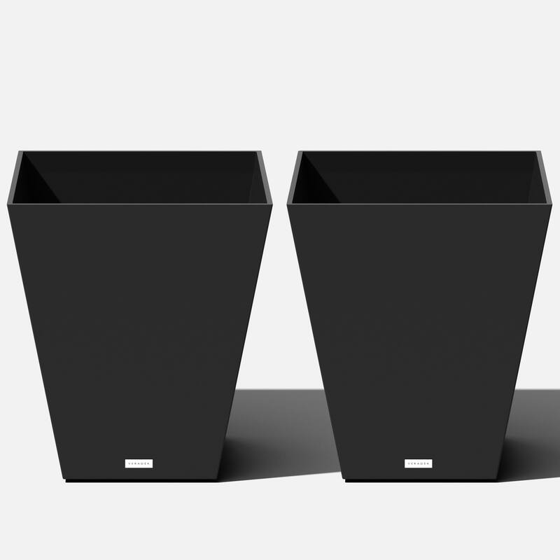 Pure Series Nobleton Planter - 22 inch - 2 Pack - Black
