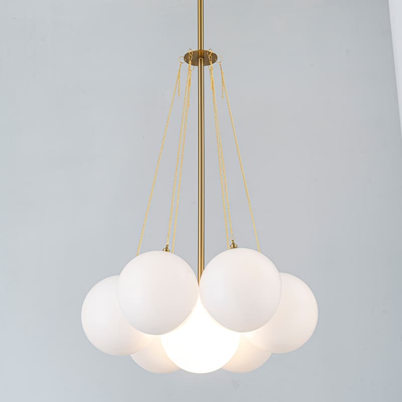 1 - Light Sputnik Glass Bubble Chandelier for Dinning Room - 16.9 in. W x 29.1 in. H