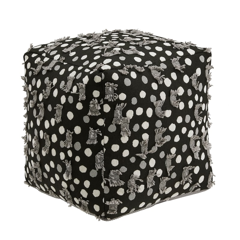 Brunico Upholstered Square Pouf Ottoman by iNSPIRE Q Bold