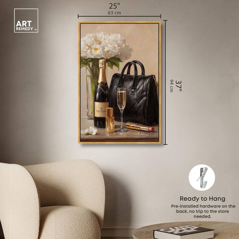 Cheers to Lovely Glam Canvas by Art Remedy