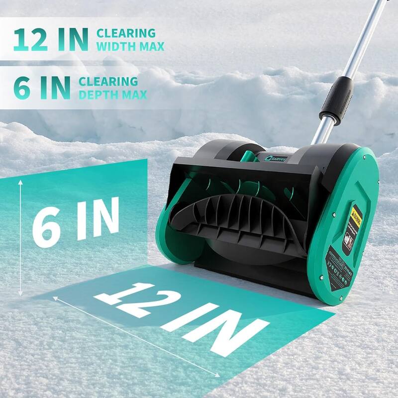 Cordless 12 inch Electric Snow Blower Corded, Snow Thrower for Walkways Deck - N/A