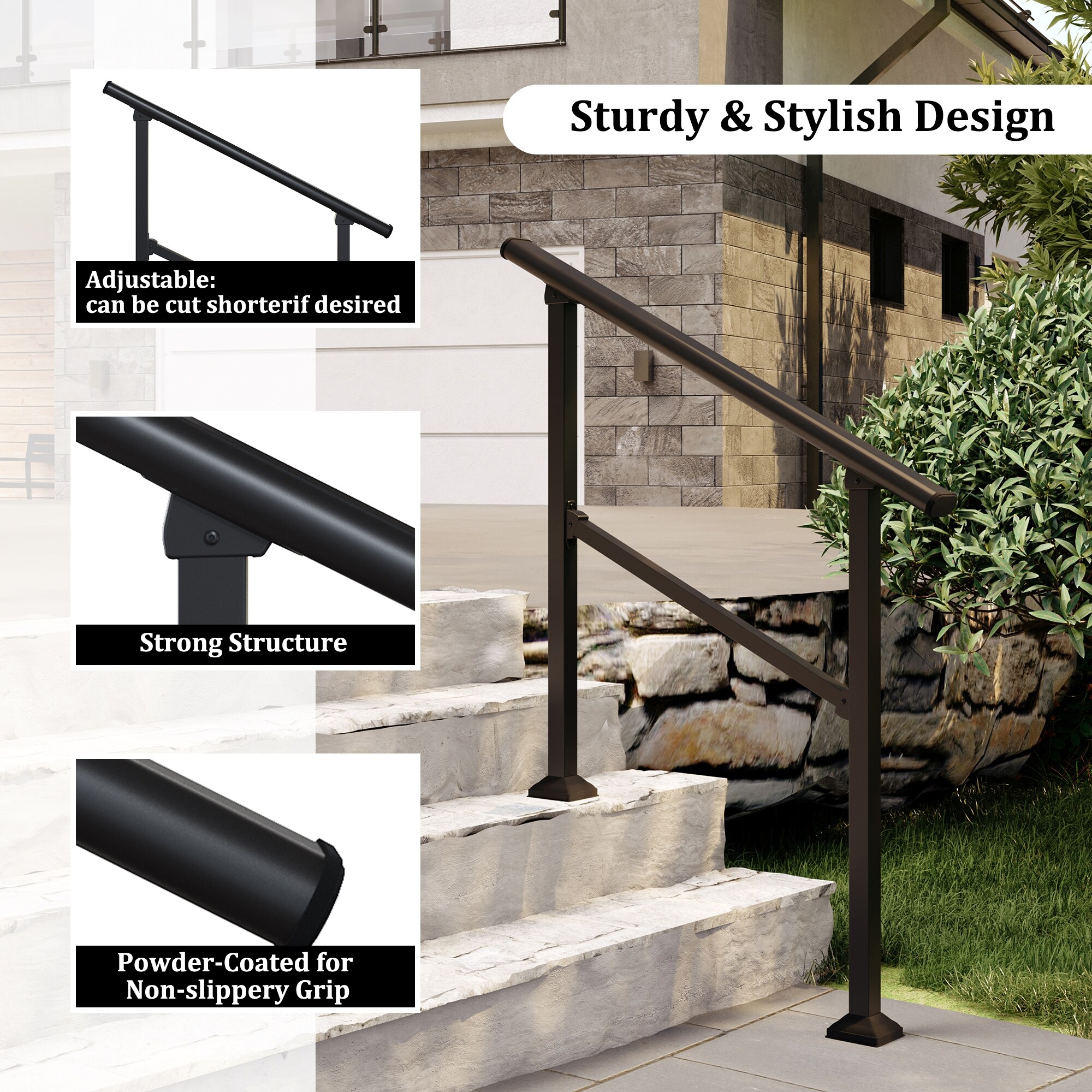 Handrail Double R Step 2 Outdoor Handrail