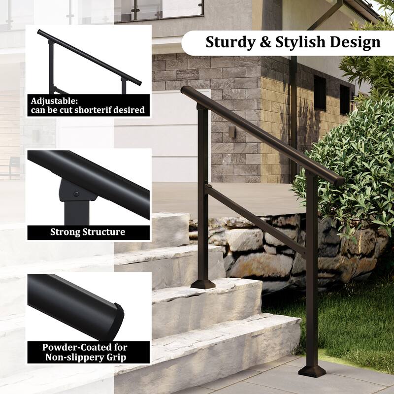 Handrails for Fit 0 or 5 Steps Outdoor Steps