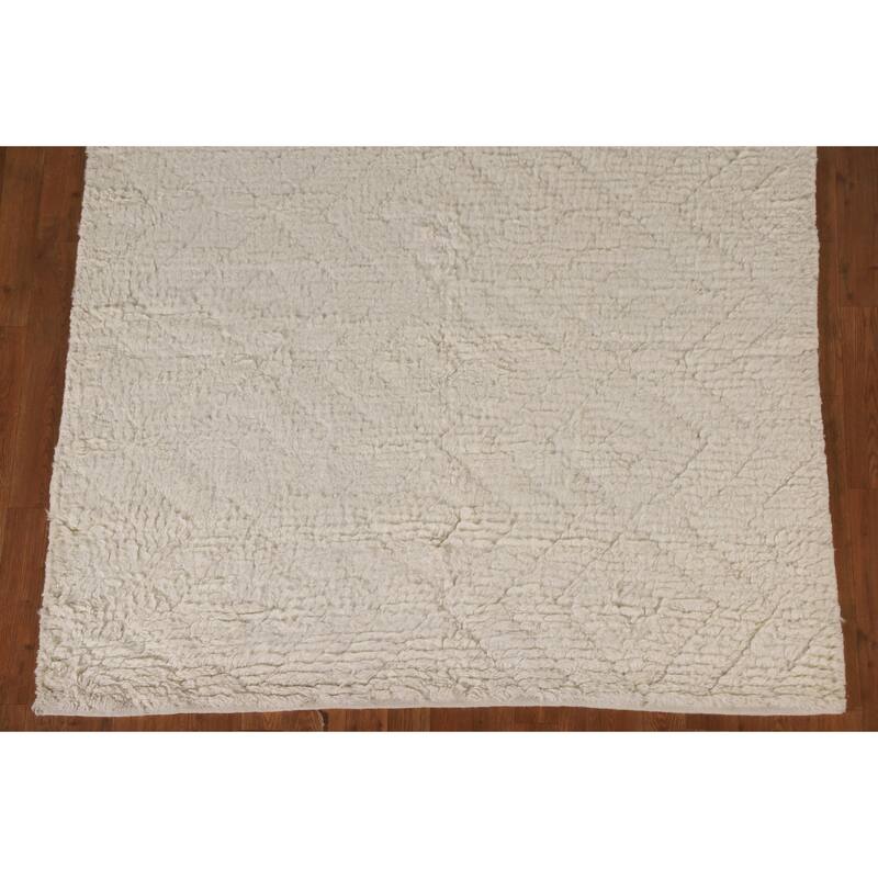 Earth Tone Moroccan Oriental Area Rug Handmade Wool Carpet - 5'2"x 7'6"