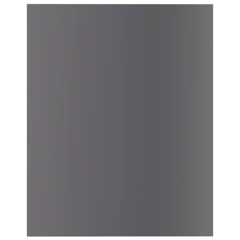 vidaXL Bookshelf Boards 8 pcs High Gloss Gray 15.7"x19.7"x0.6" Chipboard