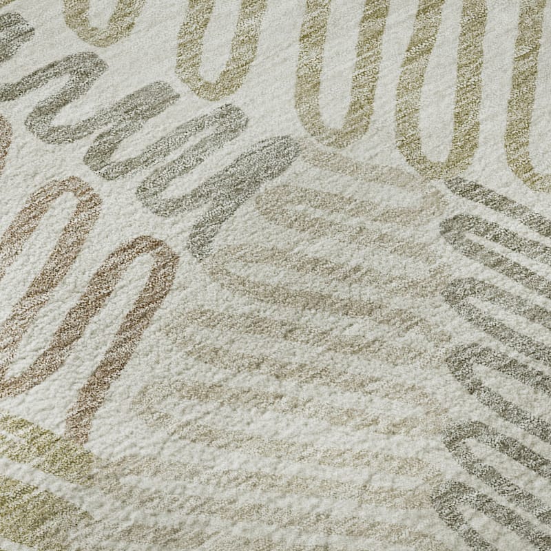 Premium Washable Super Soft Contemporary Leaf Mayfield Rug