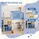 preview thumbnail 15 of 16, 11 in 1 Toddler Slide for Age 1-4 with Basketball Hoop, aisle, swing - 116.54" x 64.96" x 44.09"