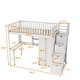 preview thumbnail 18 of 33, Twin size Loft Bed with Bookshelf,Drawers,Desk,and Wardrobe